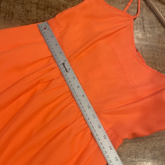 J Crew Factory Womens Ladies Cami Dress 43785 Coral Size 8 Pockets Lined Summer - Picture 10 of 13